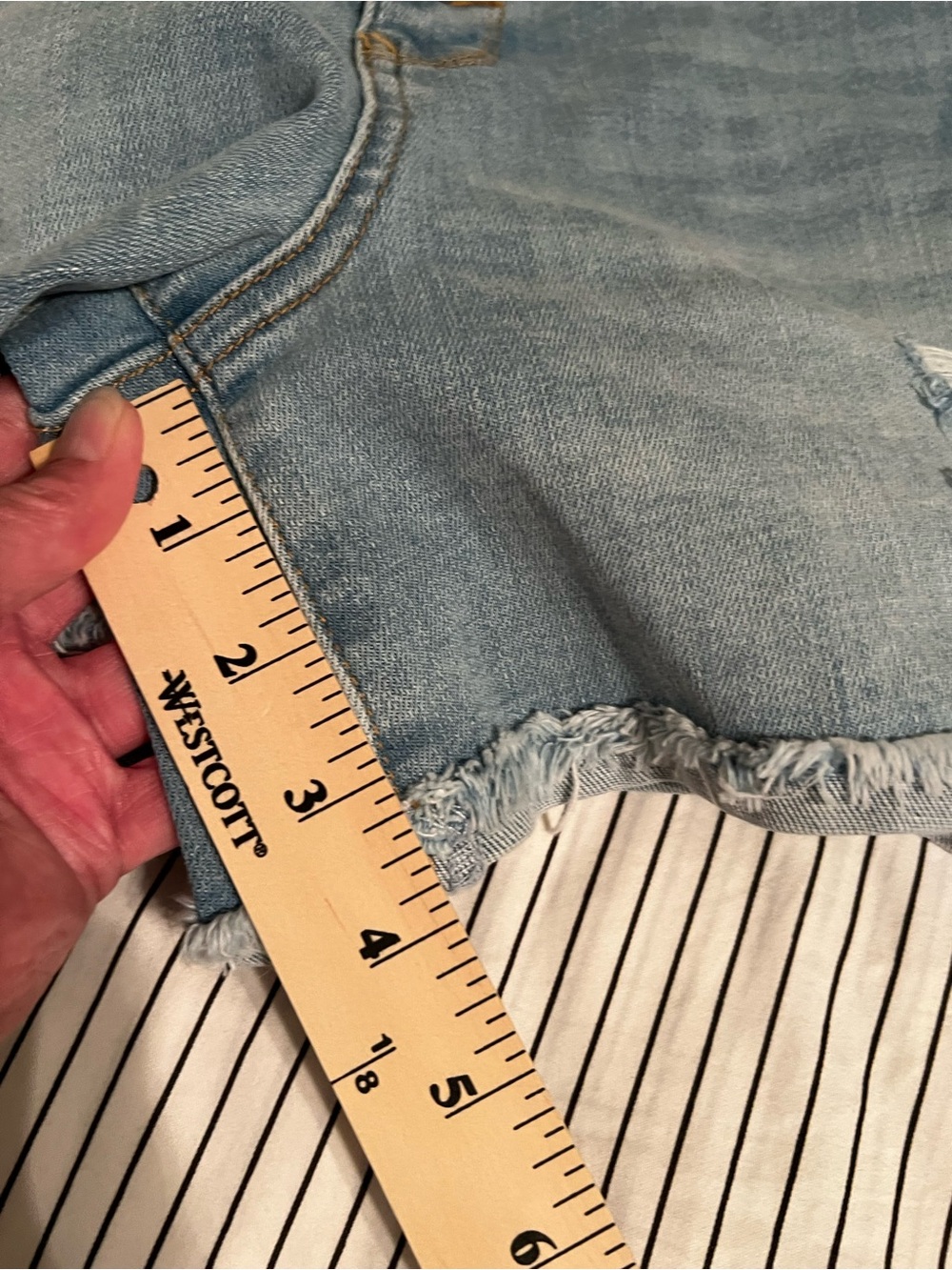Judy Blue Light Blue Distressed High-Rise Jean Shorts, Size S - Picture 15 of 15